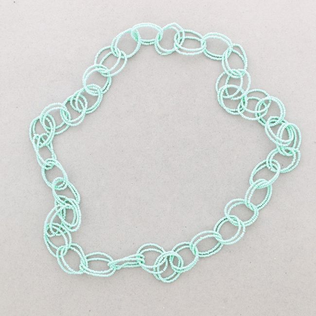 COLLAR LARGO ESLABONES ABALORIOS 1.1M