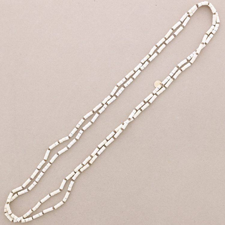 COLLAR LARGO NUDOS TUBITOS PIEDRA 1.5M 2