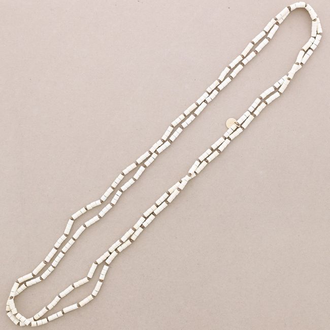 COLLAR LARGO NUDOS TUBITOS PIEDRA 1.5M