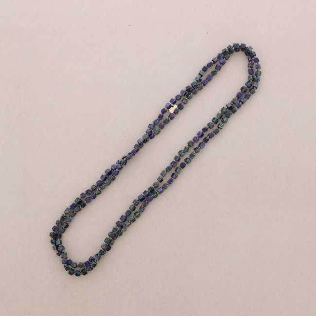 LONG NECKLACE KNOTS SQUARE STONES 1.2M*4MM