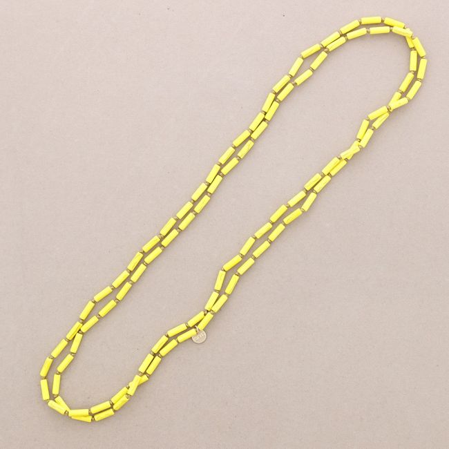 COLLAR LARGO NUDOS TUBITOS PIEDRA 1.5M
