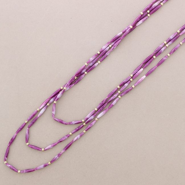 COLLAR LARGO CUENTAS RESINA