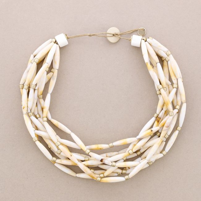 MULTI-LEVEL NECKLACE WITH RESIN BEADS