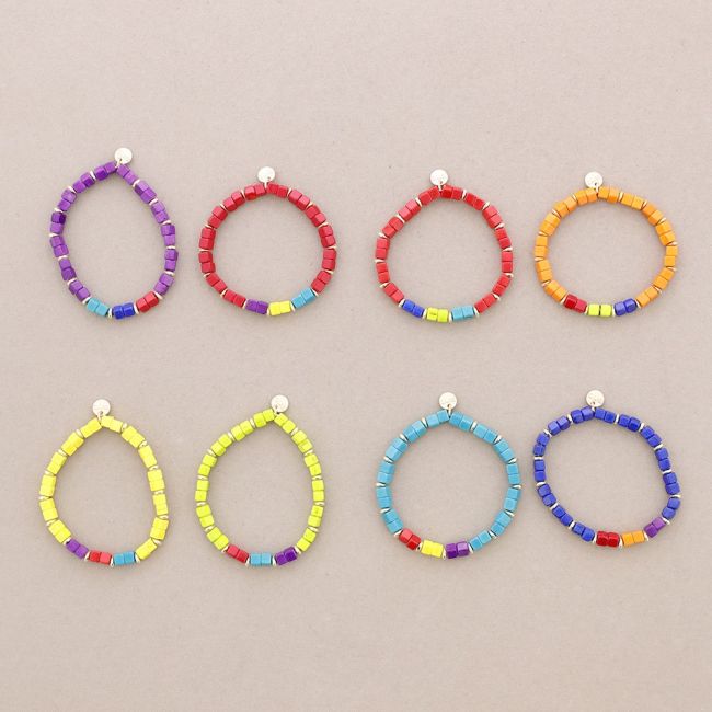PULSERA ELÁSTICA PIEDRAS CUADRADAS
