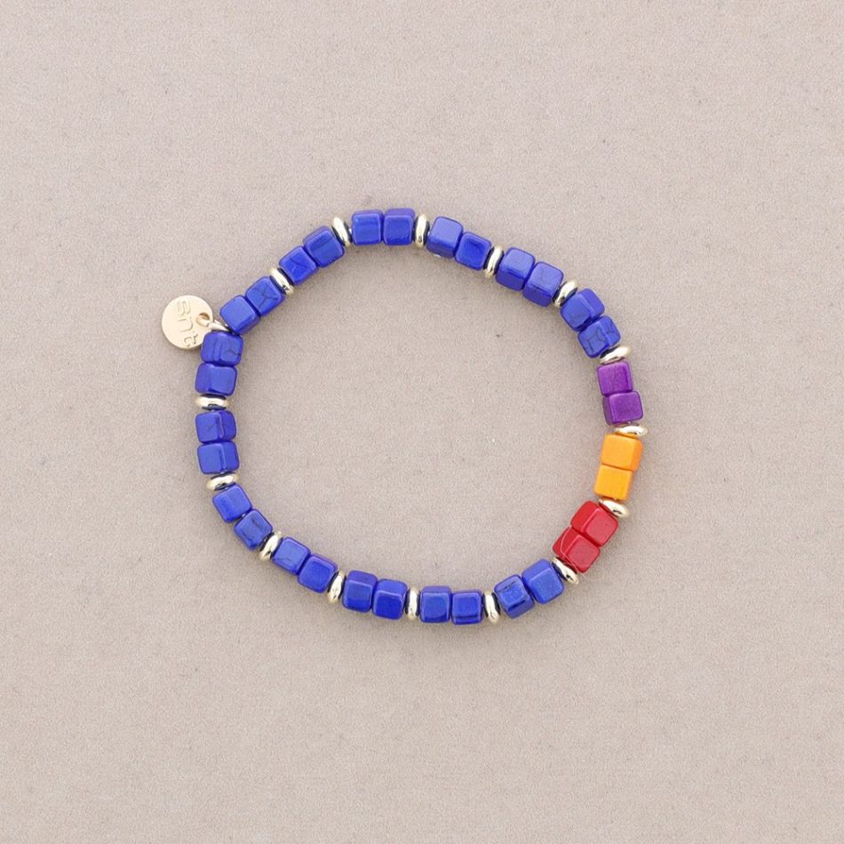 SQUARE STONES ELASTIC BRACELET
