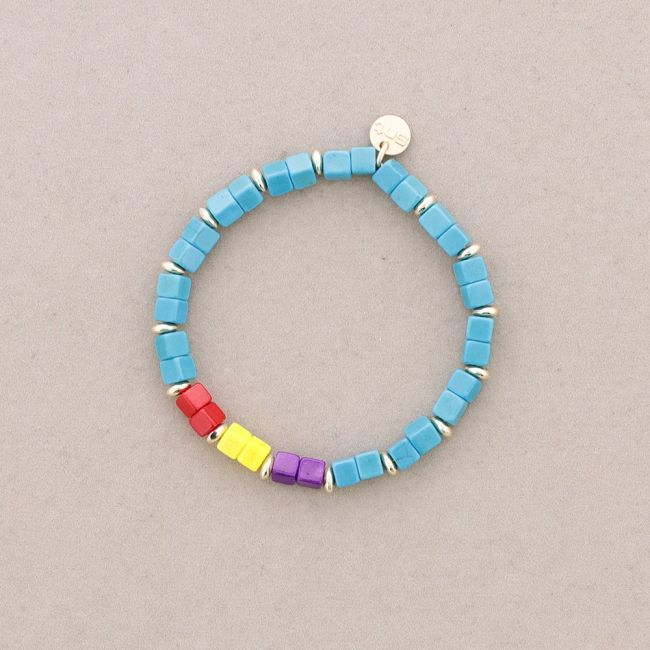 SQUARE STONES ELASTIC BRACELET