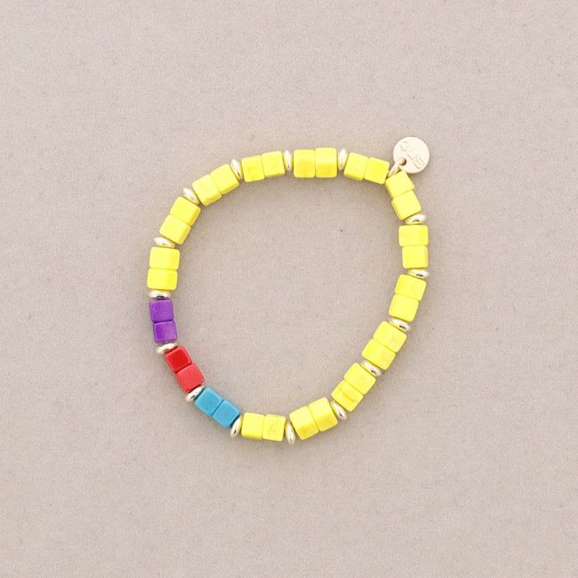 SQUARE STONES ELASTIC BRACELET