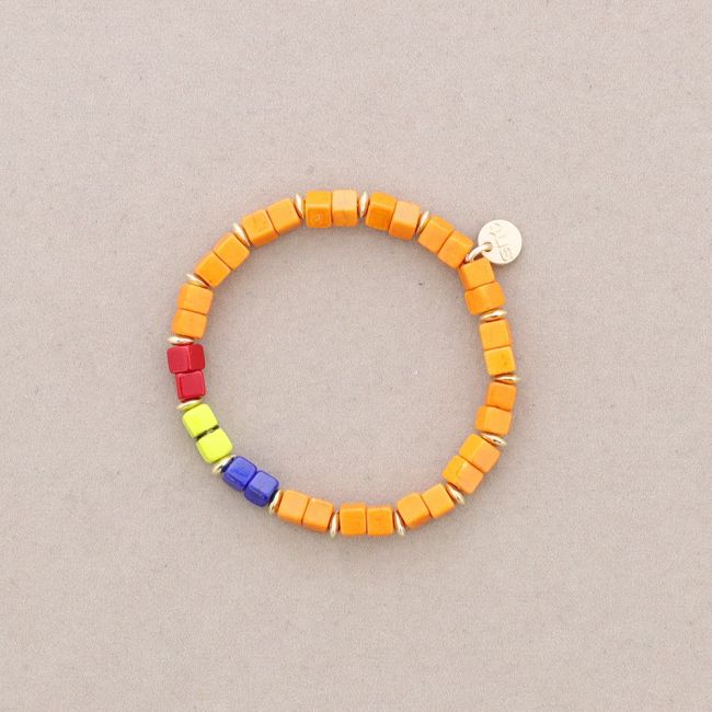 SQUARE STONES ELASTIC BRACELET