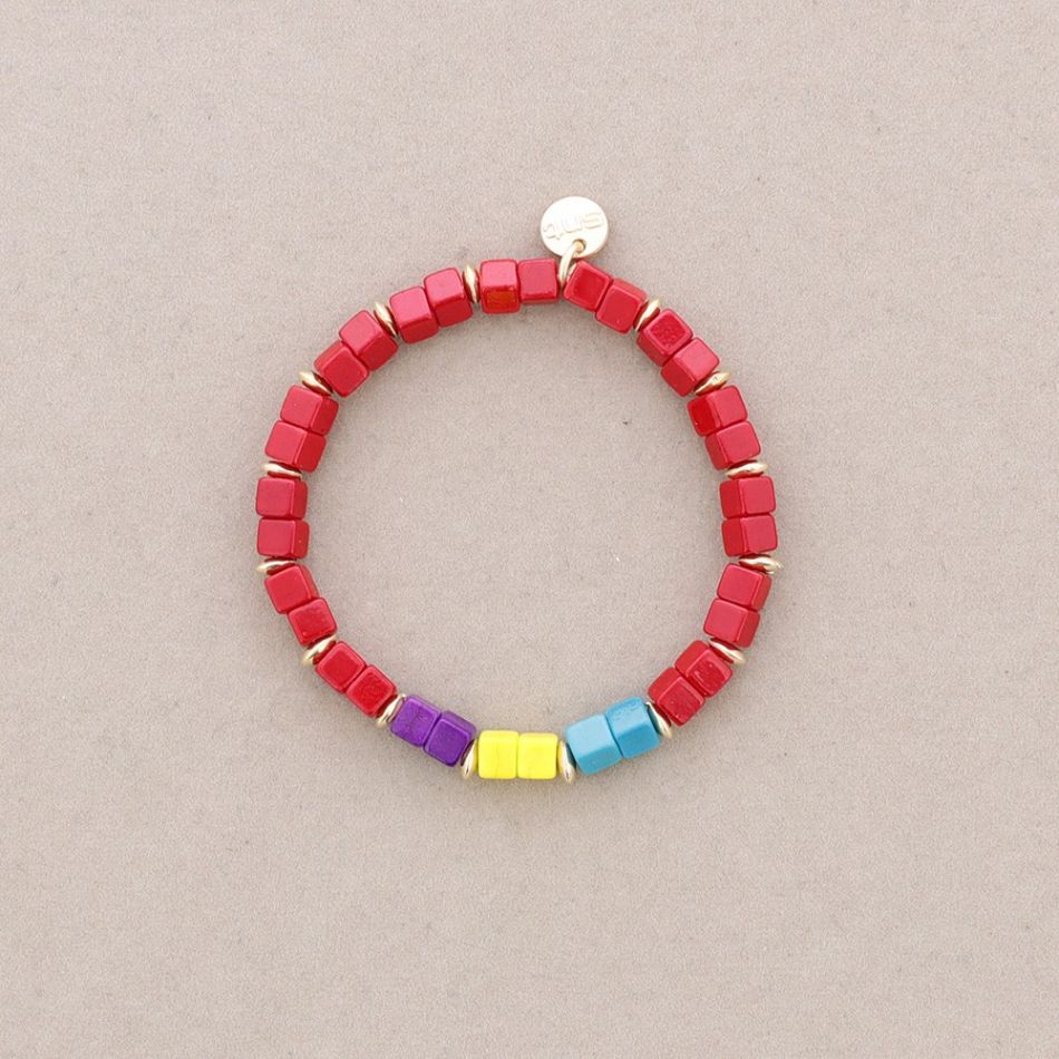 SQUARE STONES ELASTIC BRACELET