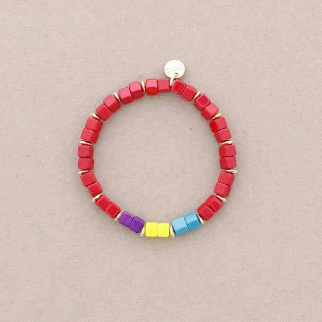 SQUARE STONES ELASTIC BRACELET