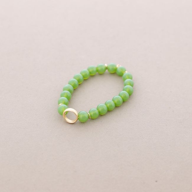 METAL CIRCLE STONE ELASTIC BRACELET