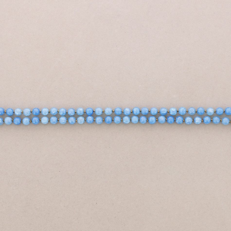 COLLAR LARGO NUDOS BOLAS PIEDRA 1.2M*8MM