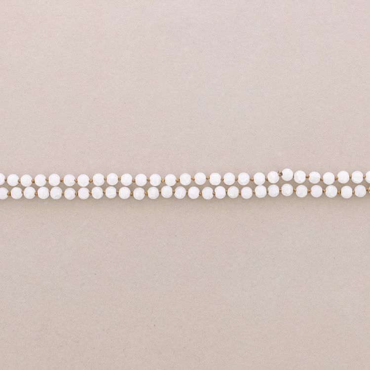 COLLAR LARGO NUDOS BOLAS PIEDRA 1.2M*8MM 2