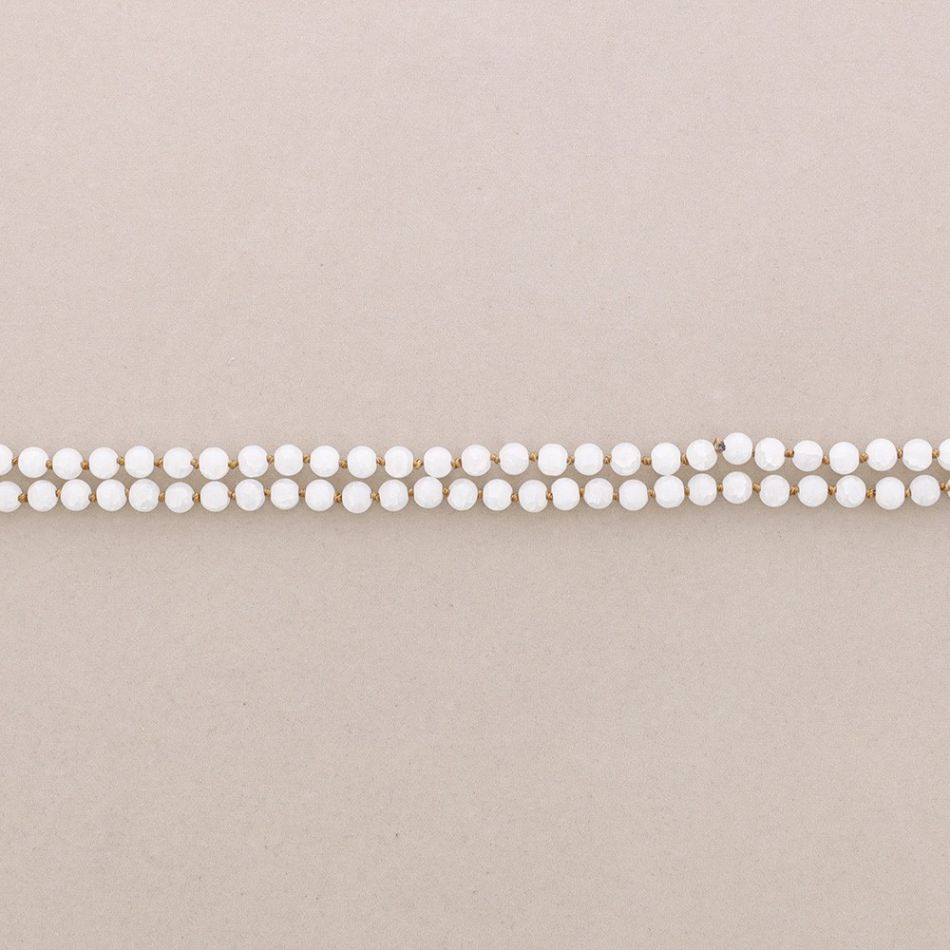 COLLAR LARGO NUDOS BOLAS PIEDRA 1.2M*8MM