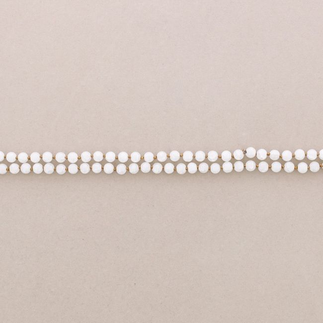 LONG NECKLACE KNOTS STONE BALLS 1.2M*8MM