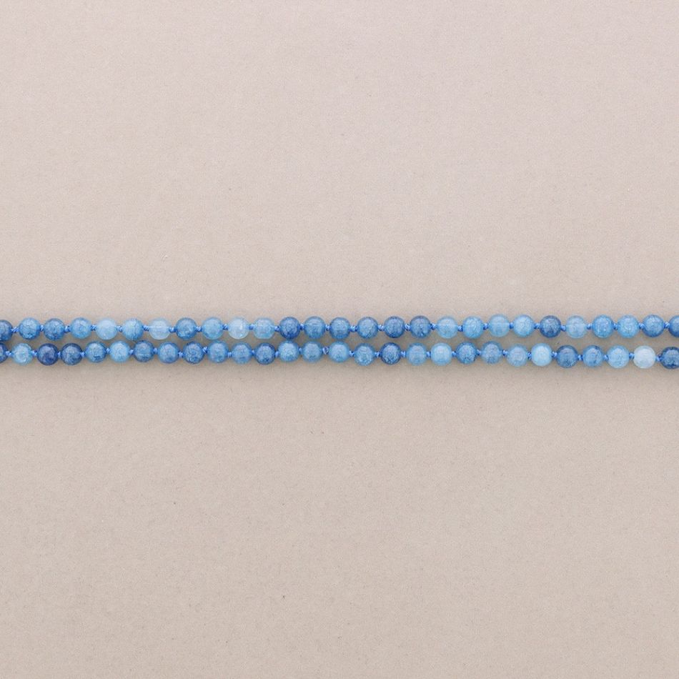 COLLAR LARGO NUDOS BOLAS PIEDRA 1.2M*8MM