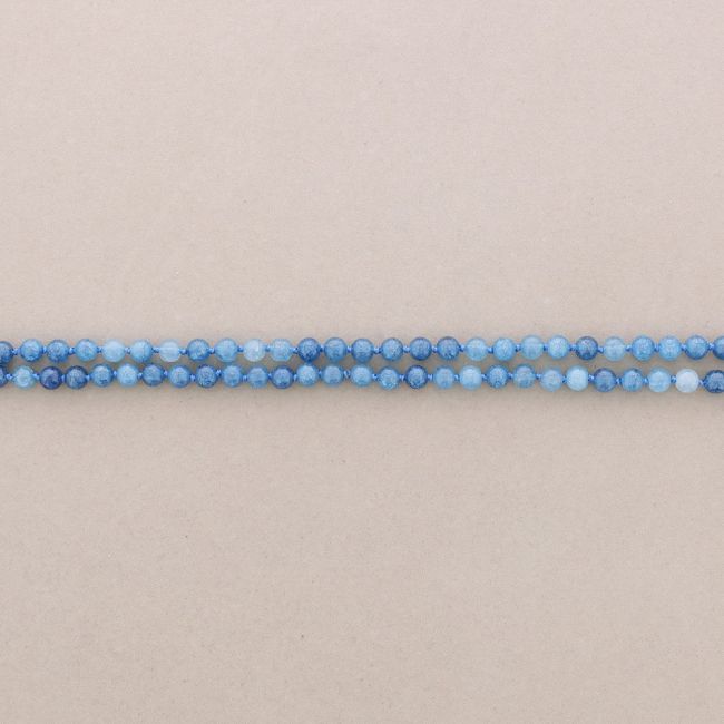 LONG NECKLACE KNOTS STONE BALLS 1.2M*8MM
