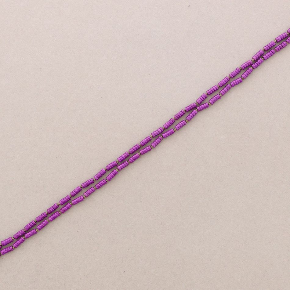 LONG NECKLACE KNOTS STONES 1.5M*4MM