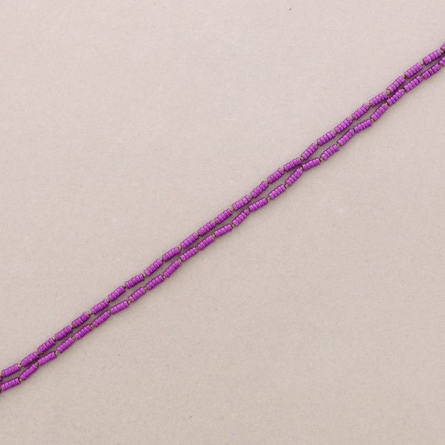 LONG NECKLACE KNOTS STONES 1.5M*4MM