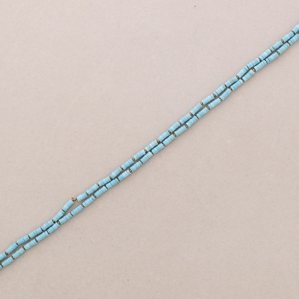 COLLAR LARGO NUDOS PIEDRAS 1.5M*4MM