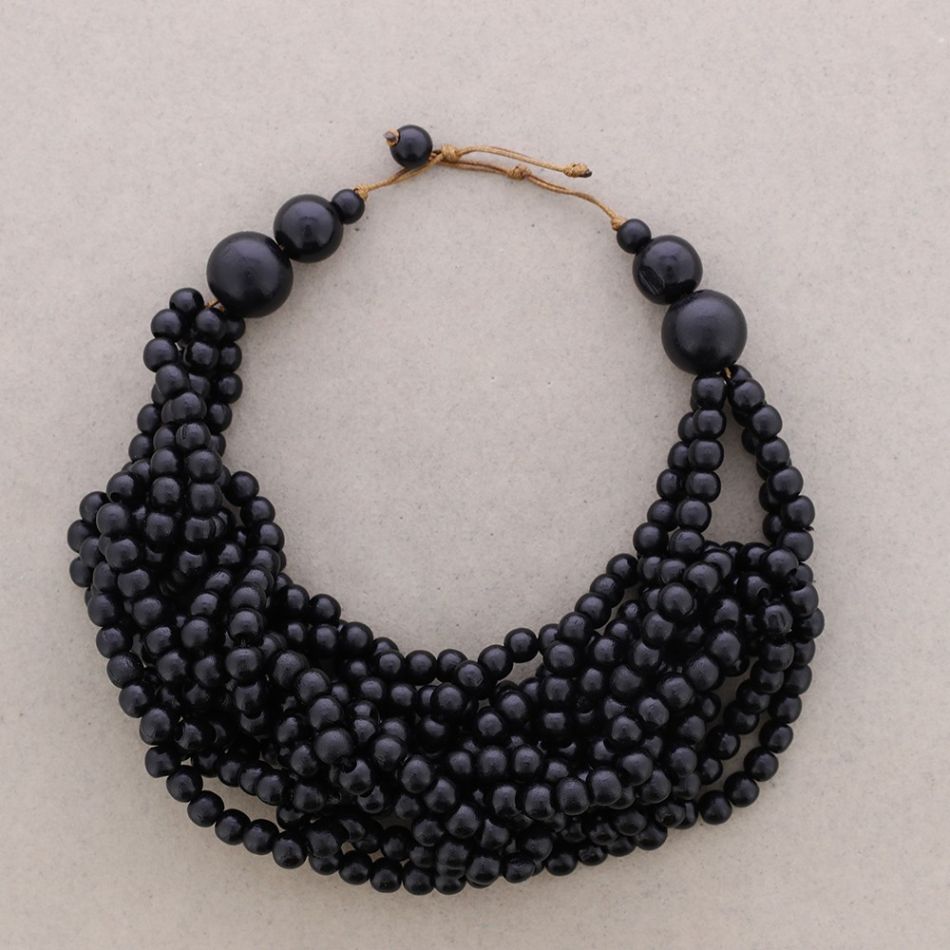 WOODEN BALLS NECKLACE