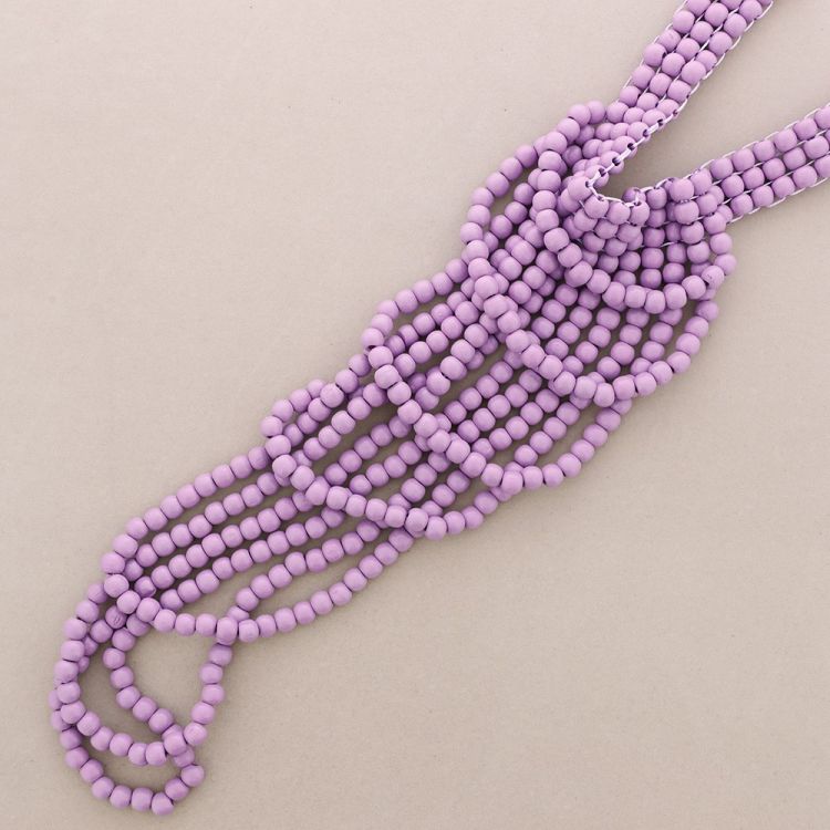 WOODEN BALLS BIB NECKLACE
