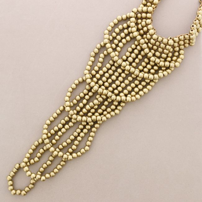 WOODEN BALLS BIB NECKLACE