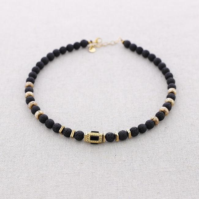 STONES STEEL NECKLACE