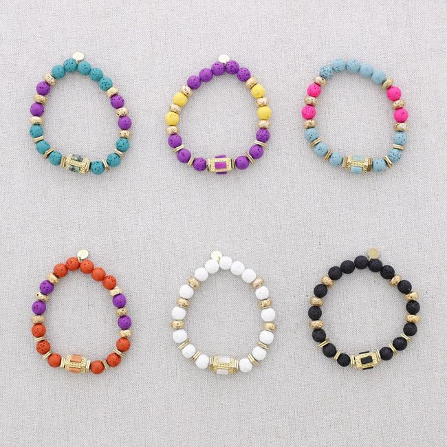 PULSERA ELÁSTICA ACERO PIEDRAS