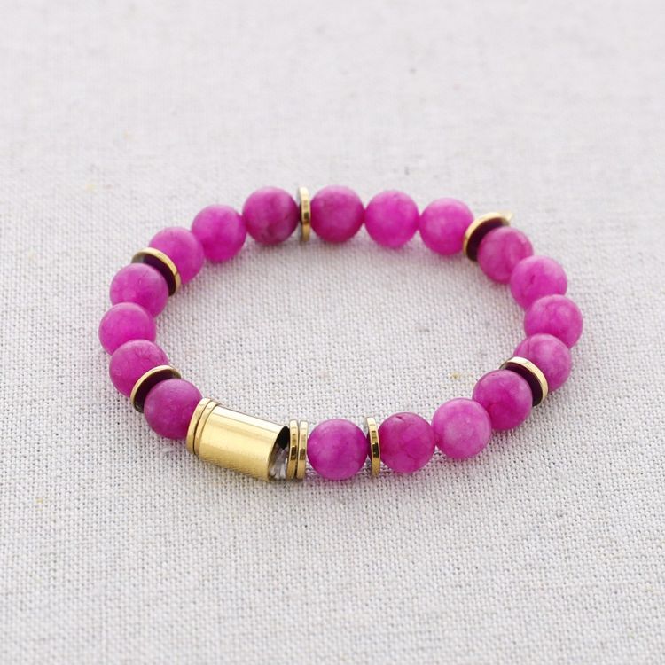 PULSERA ELÁSTICA ACERO PIEDRAS