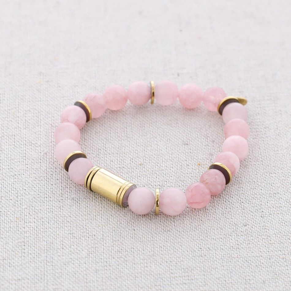 PULSERA ELÁSTICA ACERO PIEDRAS