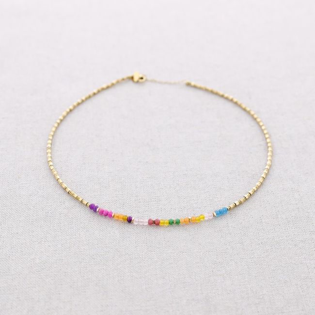 STONES STEEL NECKLACE