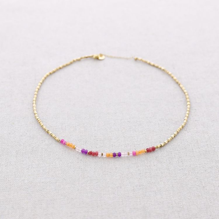 STONES STEEL NECKLACE