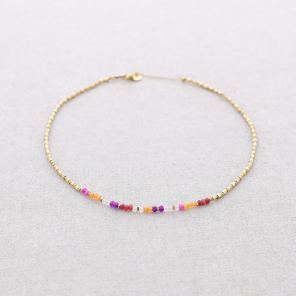 STONES STEEL NECKLACE
