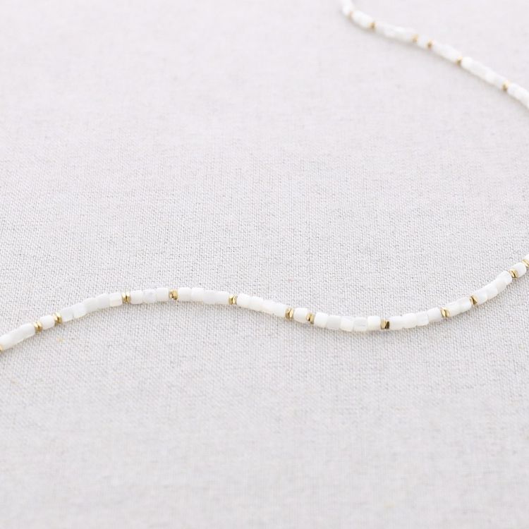 PULSERA ACERO TRES VUELTAS CUENTAS NÁCAR 2