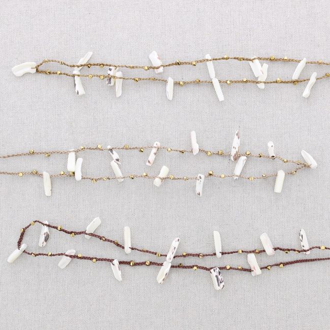 LONG NECKLACE WITH STEEL BEADS AND PEARLS