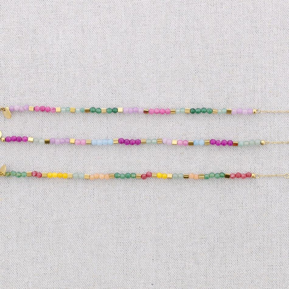 PULSERA ELÁSTICA ACERO PIEDRAS