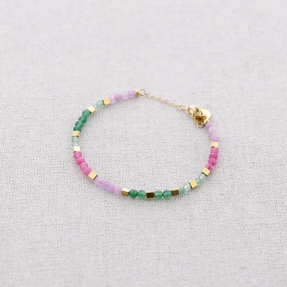 PULSERA ELÁSTICA ACERO PIEDRAS