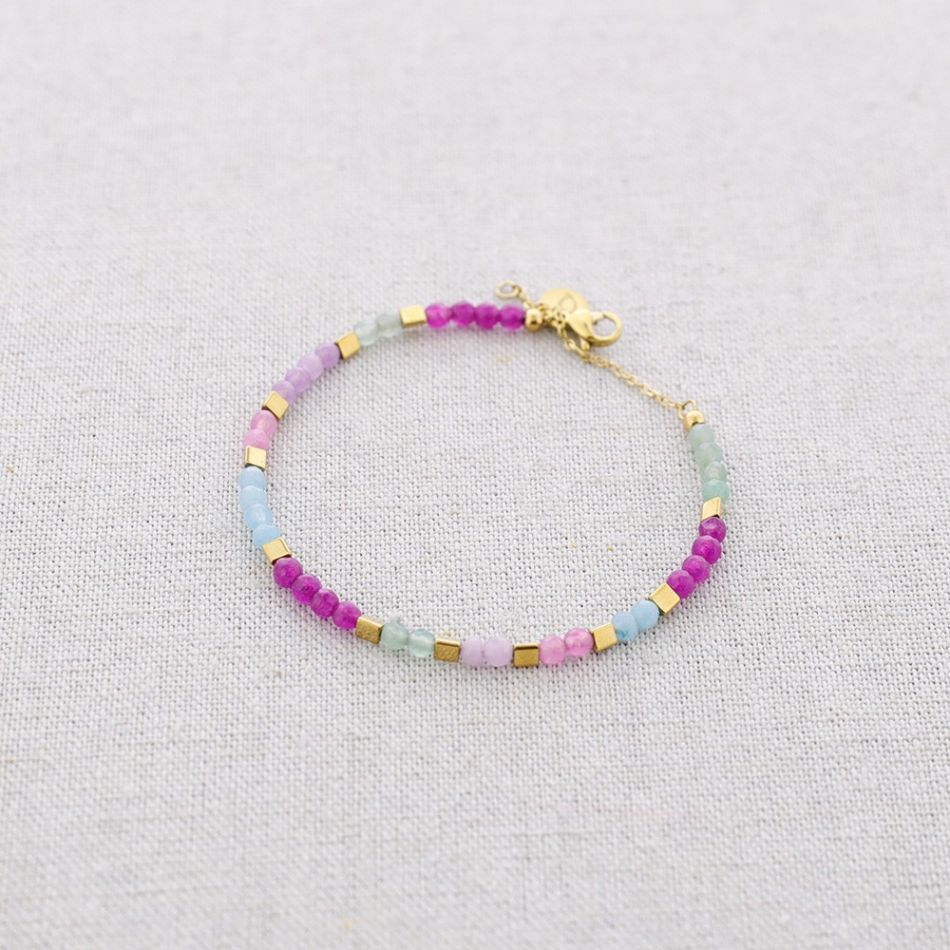 PULSERA ELÁSTICA ACERO PIEDRAS