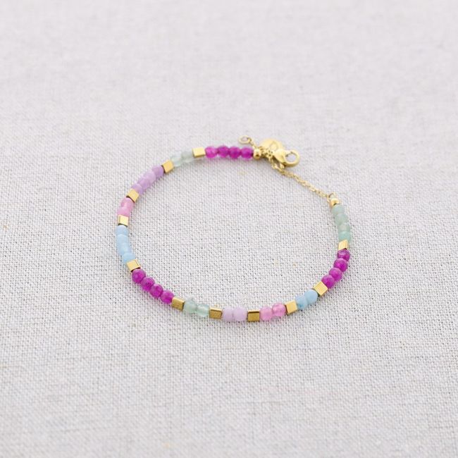 PULSERA ELÁSTICA ACERO PIEDRAS