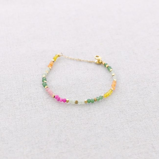 PULSERA ELÁSTICA ACERO PIEDRAS
