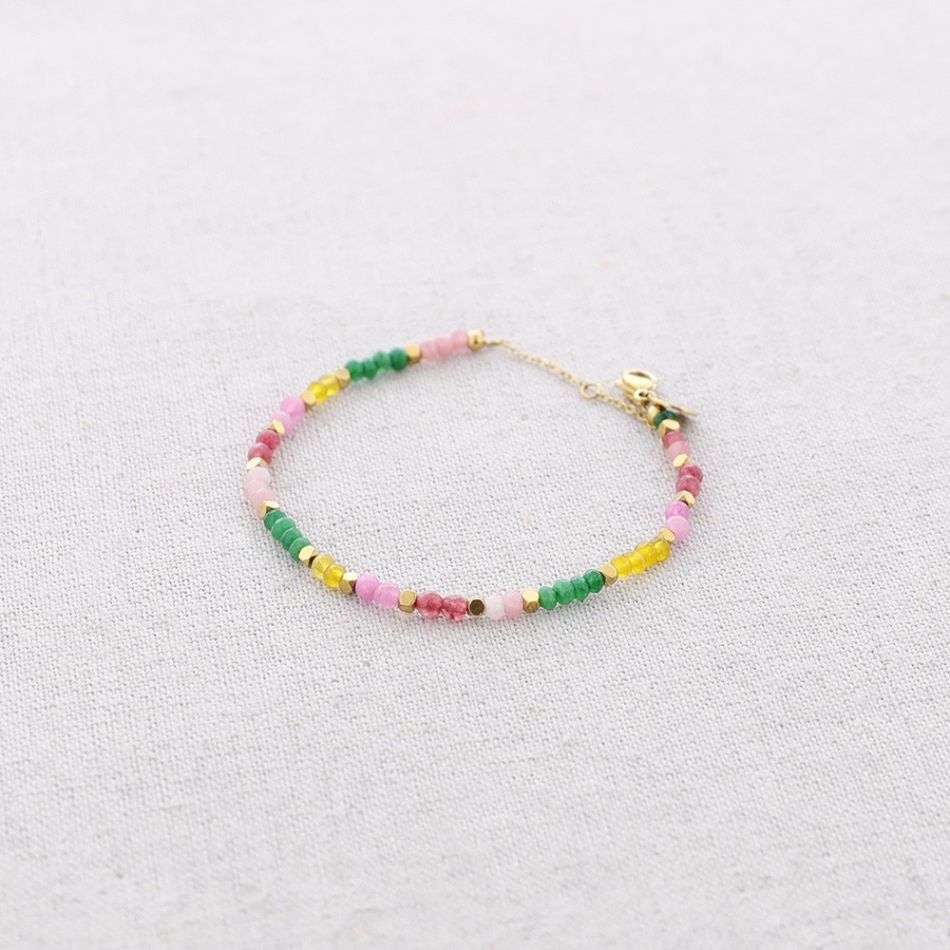 PULSERA ELÁSTICA ACERO PIEDRAS