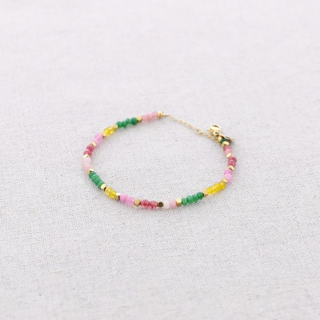 STEEL ELASTIC BRACELET WITH STONES