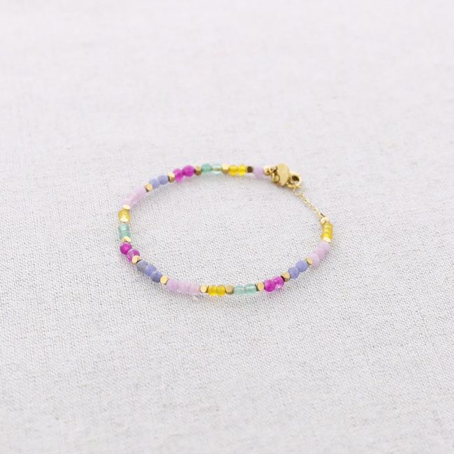 STEEL ELASTIC BRACELET WITH STONES