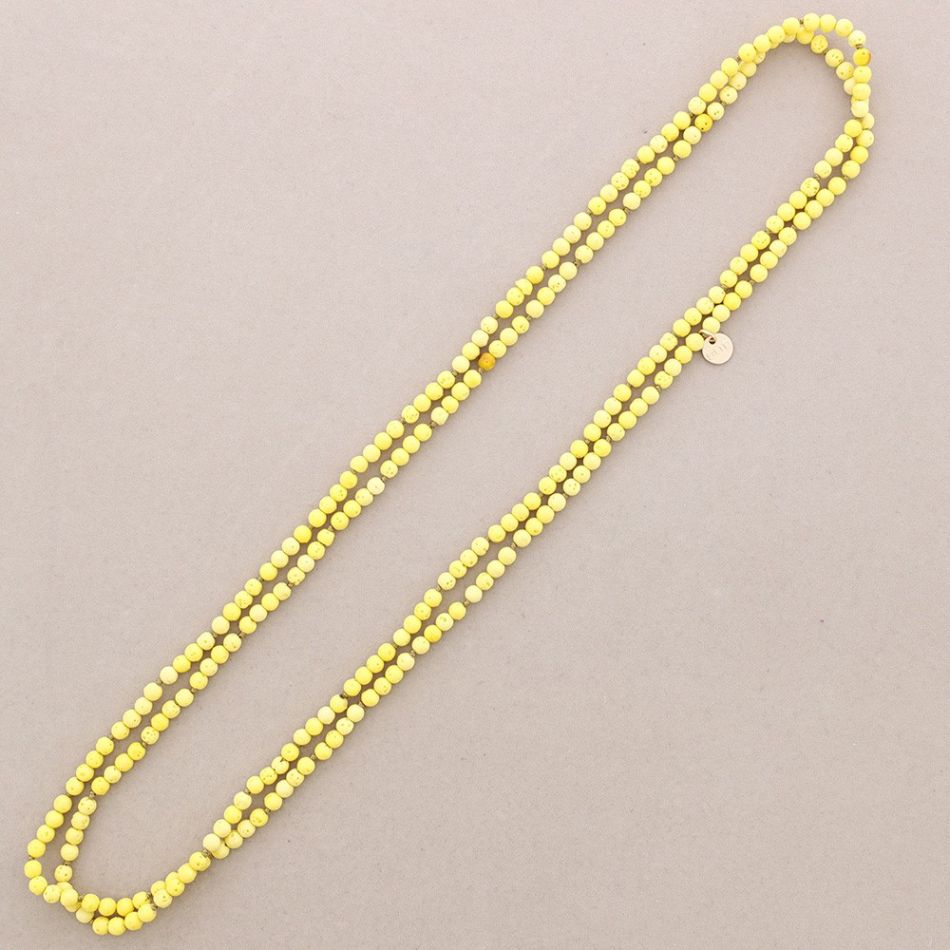 COLLAR LARGO NUDOS BOLAS IMITACIÓN PIEDRAS LAVAS 1.5M*6MM