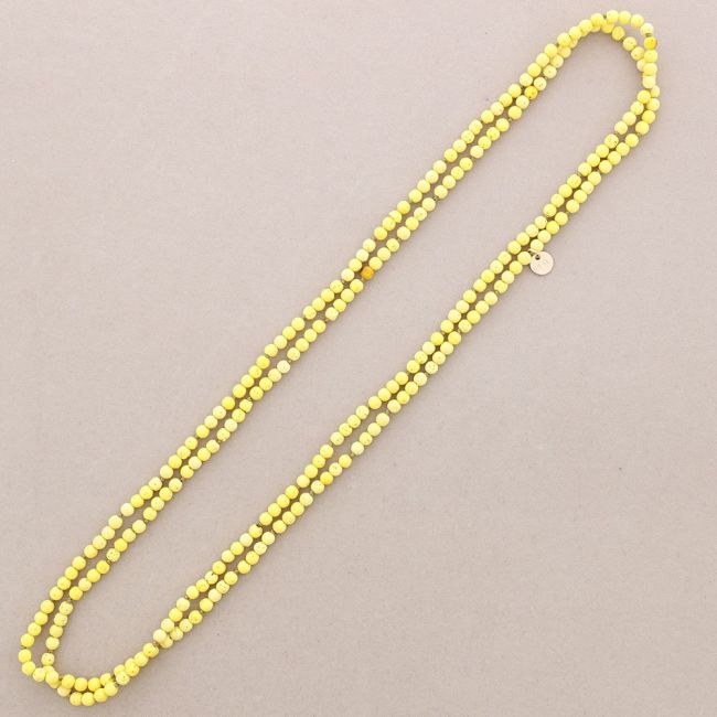 COLLAR LARGO NUDOS BOLAS IMITACIÓN PIEDRAS LAVAS 1.5M*6MM