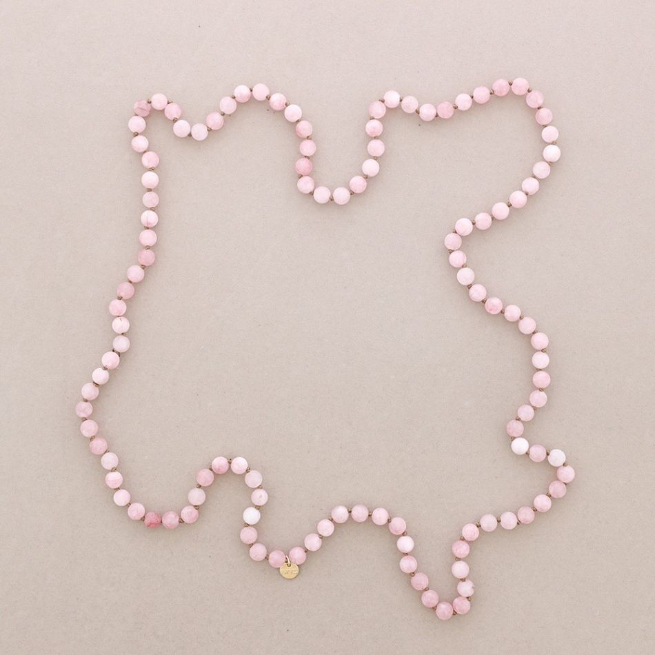 LONG NECKLACE KNOTS BALLS STONES 1.2M*8MM