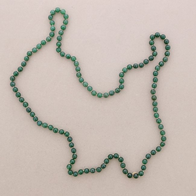 LONG NECKLACE KNOTS FACETED STONE BALLS 1.2M*8MM