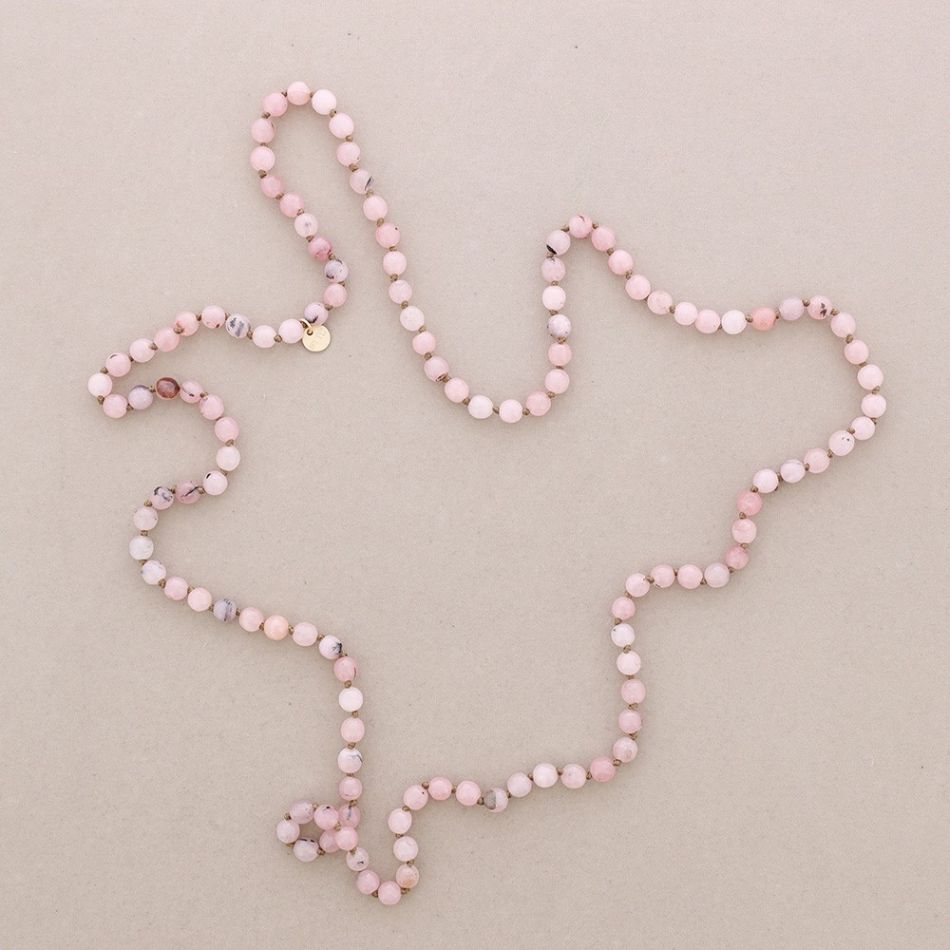 LONG NECKLACE KNOTS FACETED STONE BALLS 1.2M*8MM