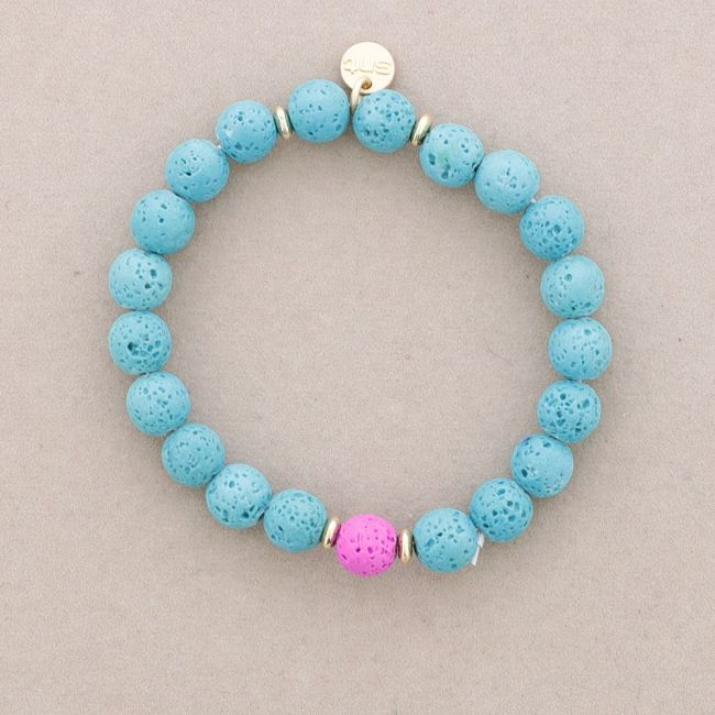 PULSERA ELÁSTICAS BOLAS IMITACIÓN PIEDRAS LAVA
